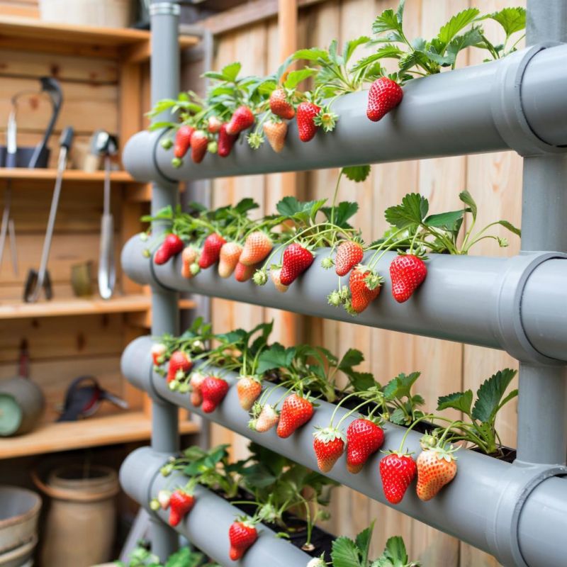 Вертикальное земледелие: как клубника в трубах ПВХ поможет использовать ваше пространство с умом