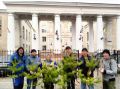 В ЦХИ посадили сосновую аллею в честь главного Деда Мороза города