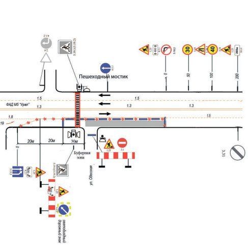 123 Выезд с улицы Одесской на трассу М5 временно закроют из-за ремонта