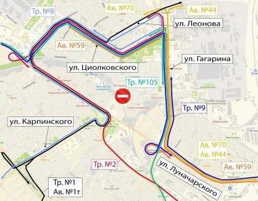 В связи с перекрытием движения на путепроводе по ул. Ленина в Пензе на нескольких маршрутах общественного транспорта временно изменилась схема движения