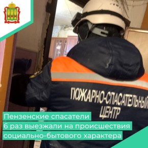 В период с 1 по 11 января 2026 года сотрудники пожарно-спасательного центра Пензы активно реагировали на вызовы, связанные с социально-бытовыми происшествиями