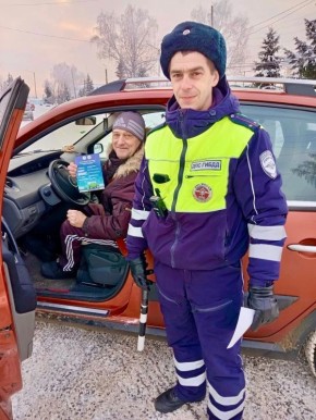 Сотрудники Госавтоинспекции по Наровчатскому району провели профилактическую акцию «Зимним дорогам— безопасное движение!»