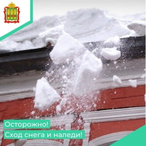 На территории Пензенской области сохраняется повышенная опасность схода снежных масс и наледи с крыш