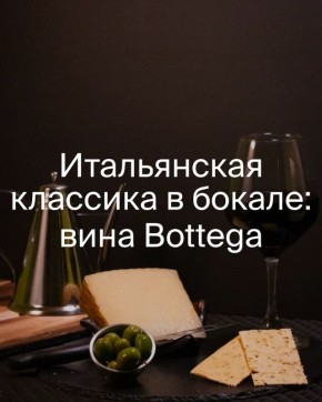 Итальянская классика в бокале: Вина Bottega, которые стоит попробовать