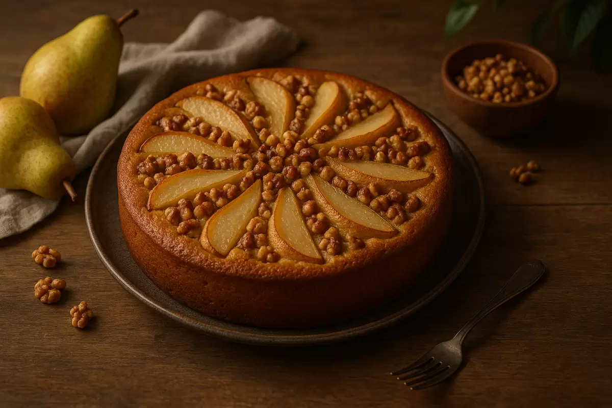 Уютный пирог с грушами и орехами: простой рецепт для душевного вечера