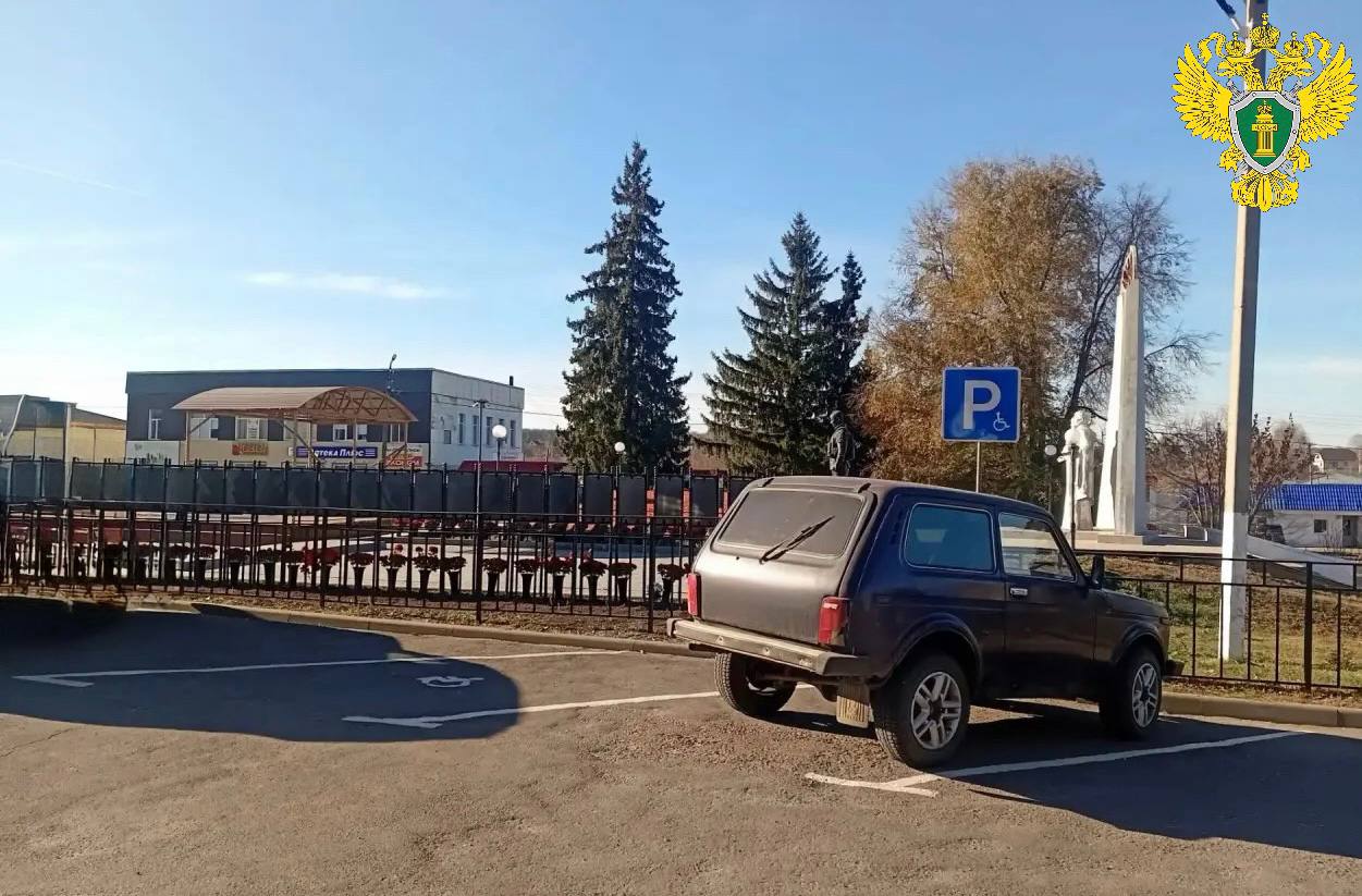 В Русском Камешкире на общедоступной парковке на улице Радищева отсутствовали места для размещения специальных автотранспортных средств инвалидов