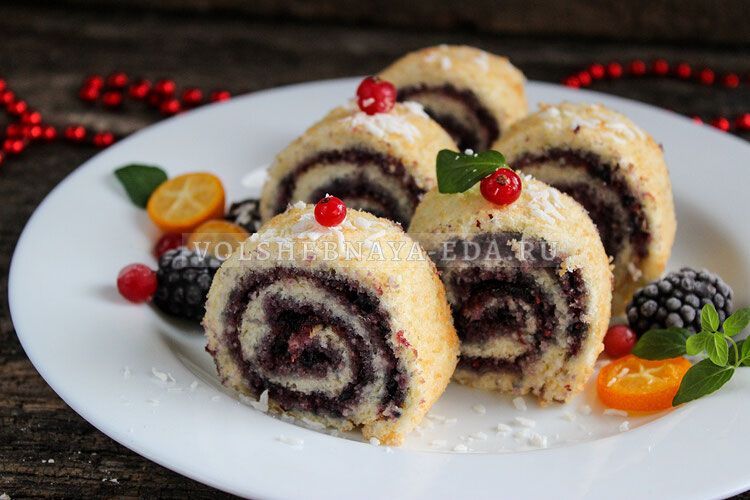 Вкусный бисквитный рулет за считанные минуты