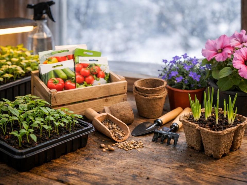 Январь: лучшее время для начала посева перцев, томатов и лука-порея